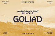 Goliad Hand Drawn Font, a Sans Serif Font by nickqtx (Thumbnail 1 of 4)