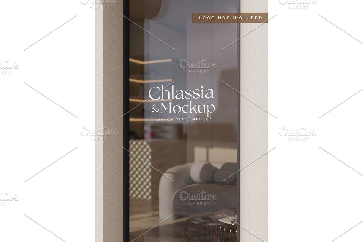 Window glass logo mockup, an Advertising Mockup by Mockthethics. (Photo 7 of 11)
