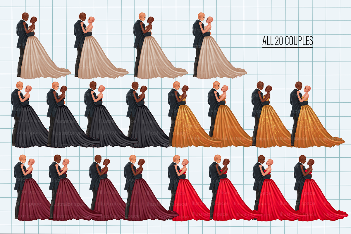 Love couple clipart, an Illustration by Illustrator Space (Photo 2 of 10)