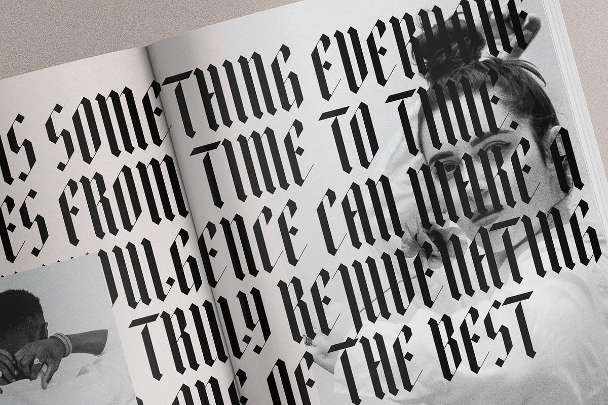 Rymaki - Modern Blackletter Font, a Blackletter Font by SilverStag Type Foundry (Photo 28 of 30)