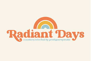 Radiant Days A Modern Retro Serif