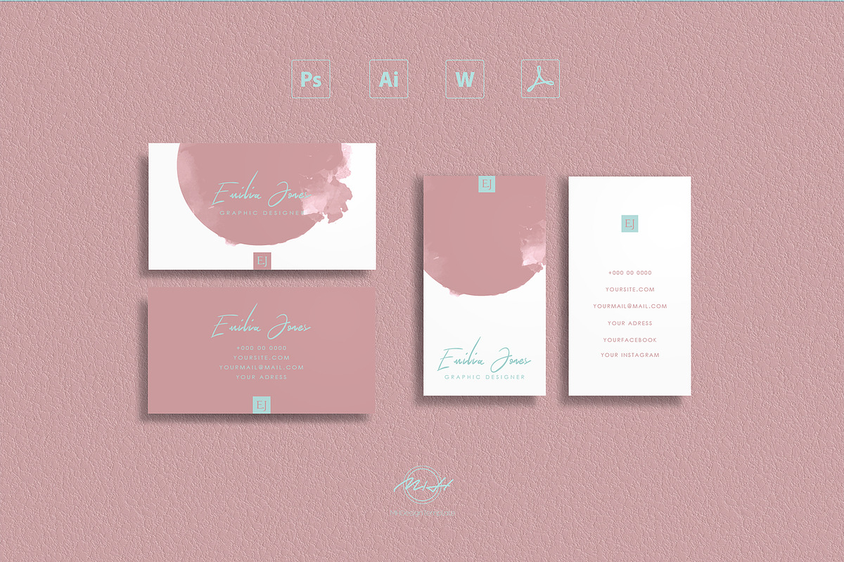 Bundle of 8 Bussiness Card Template, a Business Card Template by MH Design Template (Photo 3 of 6)