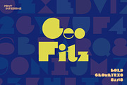 Geo Fitz - geometric font, a Sans Serif Font by Font Infusions (Thumbnail 1 of 14)
