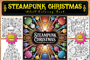 Steampunk Christmas Coloring Book, a Seasonal Illustration by Ink Gallery (Thumbnail 1 of 5)