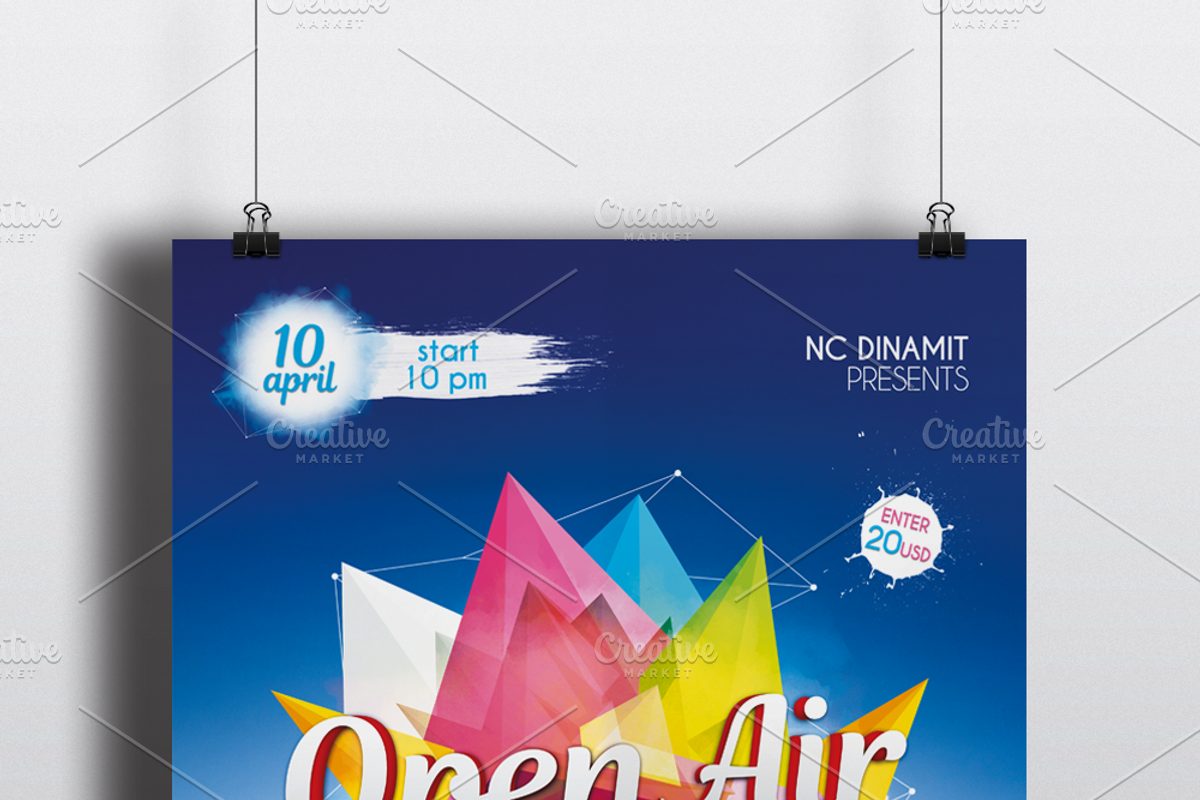 Open Air Party Flyer Template, a Flyer Template by Malaxay (Photo 2 of 2)