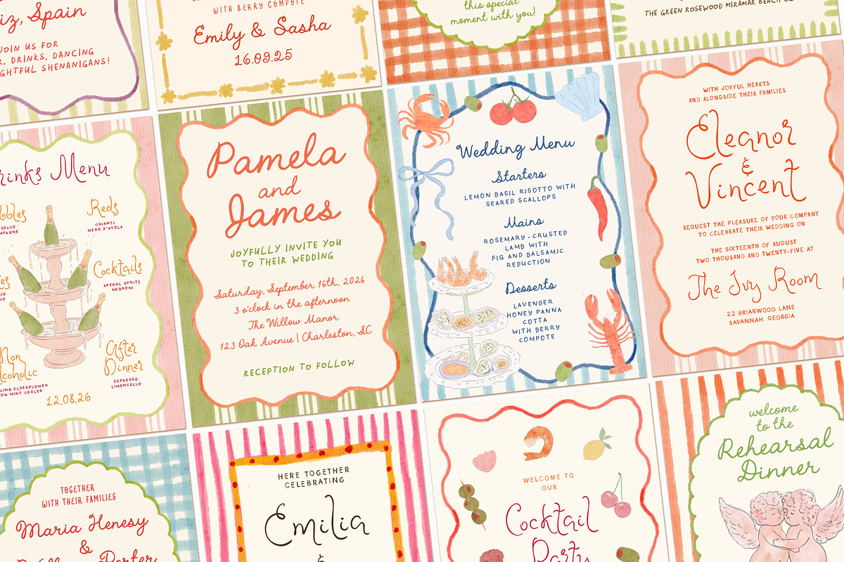 Whimsy Hand-drawn Watercolor Wedding, an Object Illustration by Ayya Studio (Photo 6 of 12)