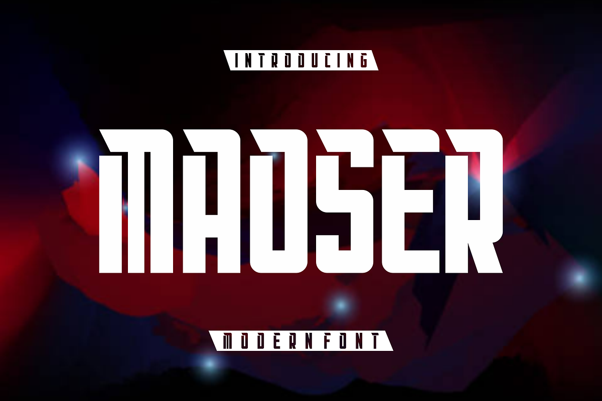 Maoser - Bold Modern Font, a Sans Serif Font by lelevien (Photo 1 of 4)