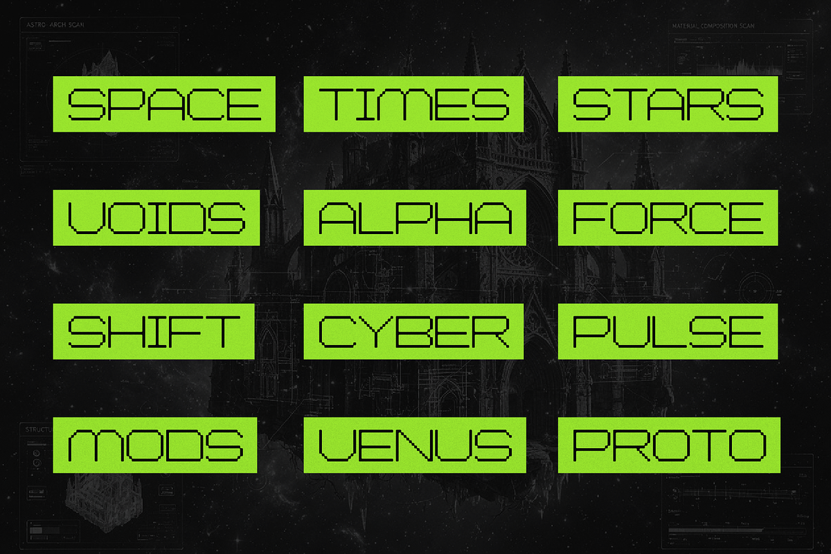 Chronos Galaxia | Pixelated Font, a Sans Serif Font by gracetype_studio (Photo 5 of 12)