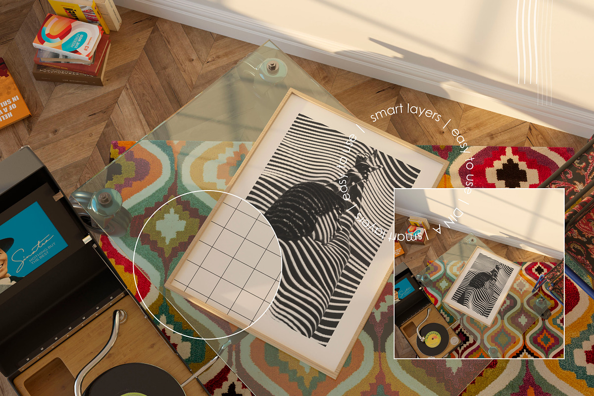 RETRO NOSTALGIA | Frame Mockup set, a Household Mockup by yuliyuri.studio (Photo 8 of 14)