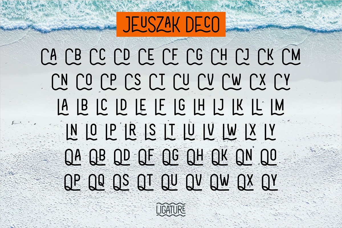 JEUSZAK FONT, a Sans Serif Font by Kreabie (Photo 5 of 8)