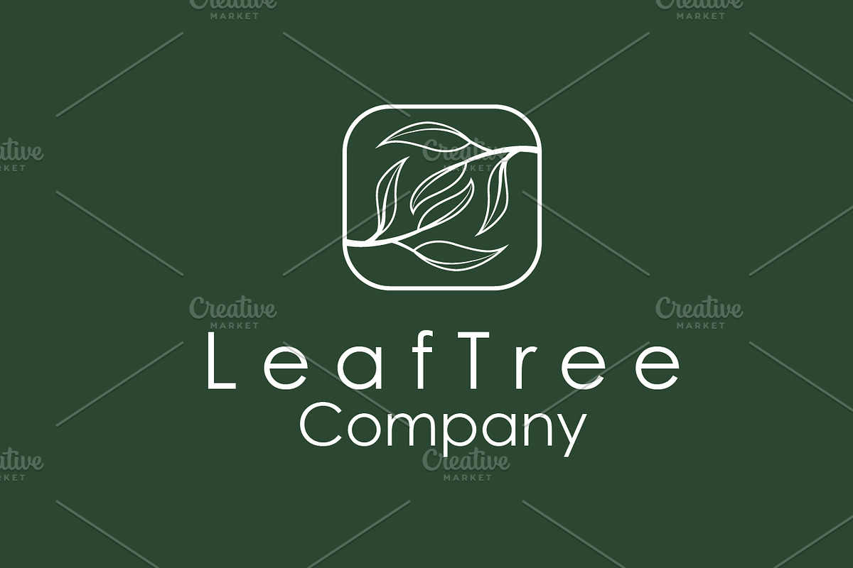 Unique Green Leaf Logo Reflecting, a Branding & Logo Template by Maylianaw28 (Photo 1 of 2)