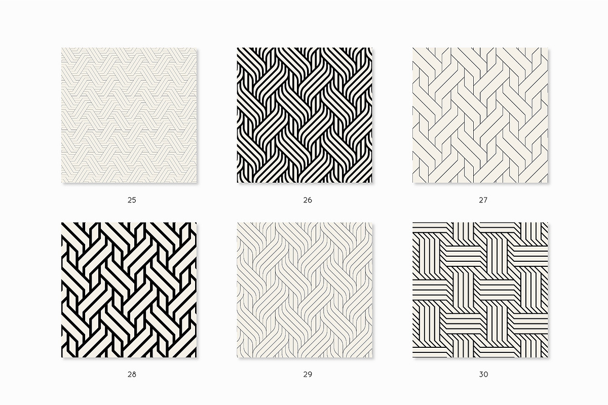 Herringbone Seamless Patterns Set, a Pattern Graphic by Curly_Pat (Photo 7 of 9)
