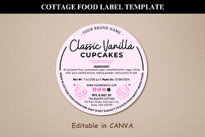 Cottage Food Label, Home Baked Label, a Stationery Template by Coral Beauty