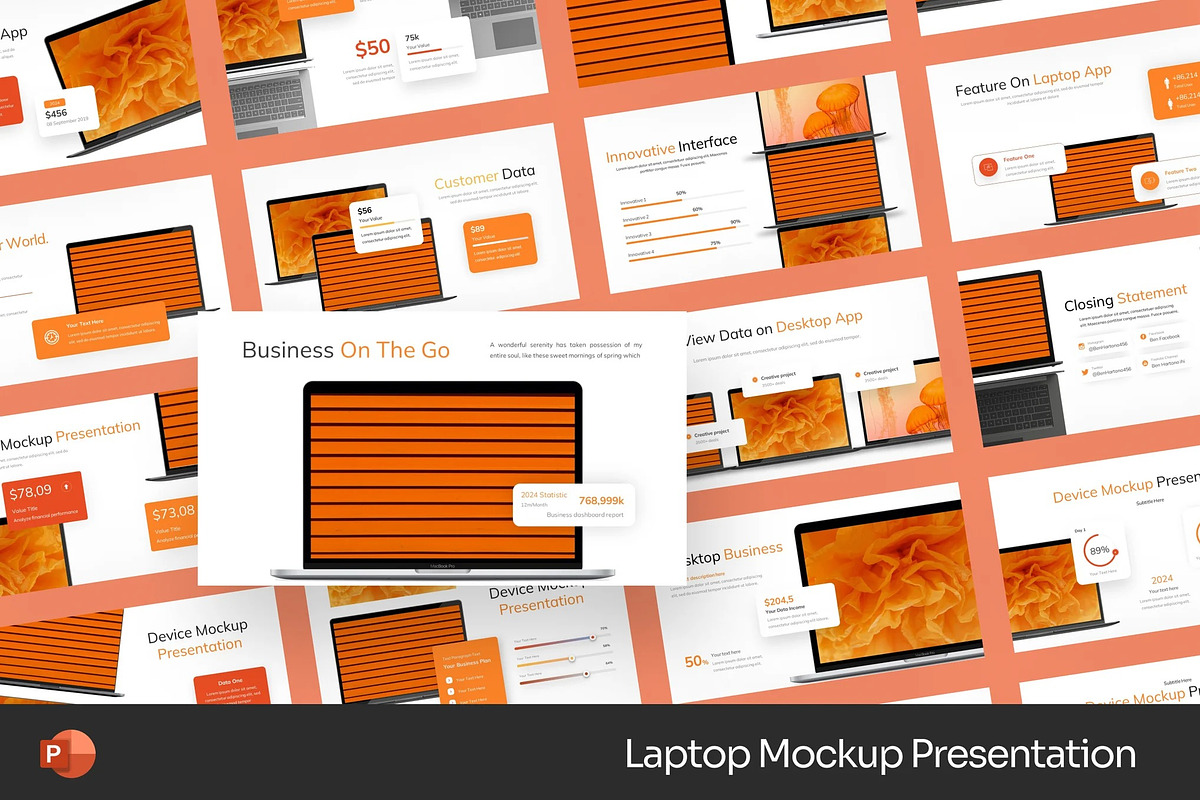 Laptop Device Mockup Powerpoint, a Presentation Template by Fit-tee (Photo 1 of 2)