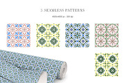 Tropical Flower Leaves. Tile Pattern, an Illustration by PawGraphic (Thumbnail 4 of 6)