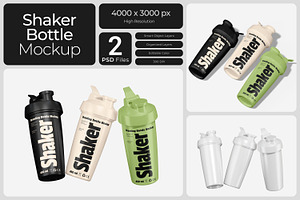 Shaker Bottle Mockup, a Cups & Container Mockup by Bartama Graphic