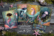 Under The Sea Digital Postcard Set, a Decorative Illustration by The Dutch Lady Designs (Thumbnail 1 of 7)