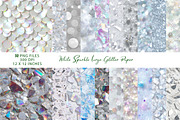 White Sparkle Large Glitter Paper, a Pattern Graphic by CreationArt (Thumbnail 1 of 4)