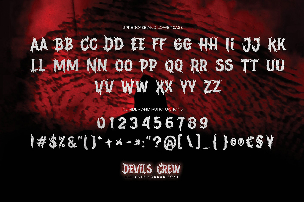 Devils Crew - All Caps Horror Font, a Font by Gassstype (Photo 6 of 8)