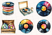 Vintage Vinyl Record Clipart, an Illustration by OK Design (Thumbnail 4 of 5)