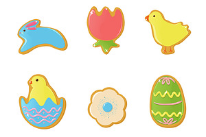Vector Easter cookies