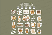 Music Instruments Clipart Set, an Education Illustration by Palau (Thumbnail 10 of 10)