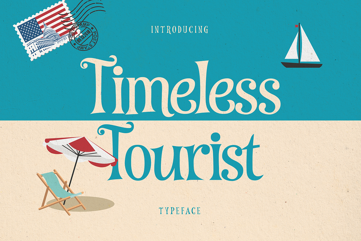 Timeless Tourist - Vintage Ad Type, a Serif Font by HipFonts (Photo 2 of 10)