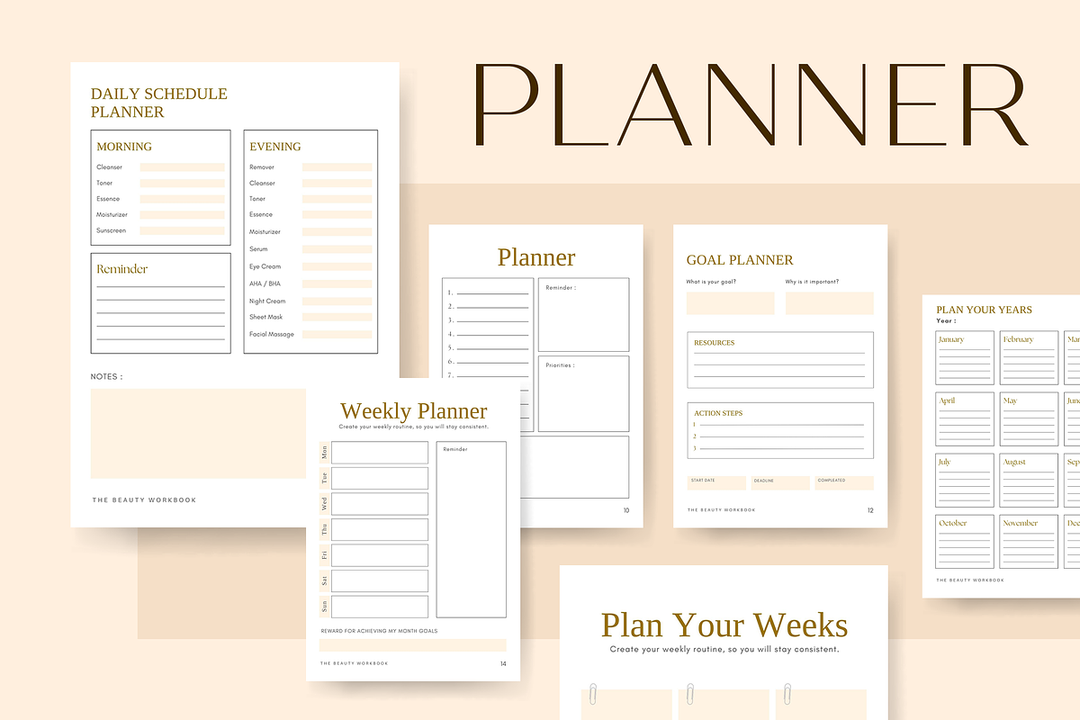 Workbook Beauty Skincare - CANVA, a Templates & Theme by Azruca (Photo 9 of 12)