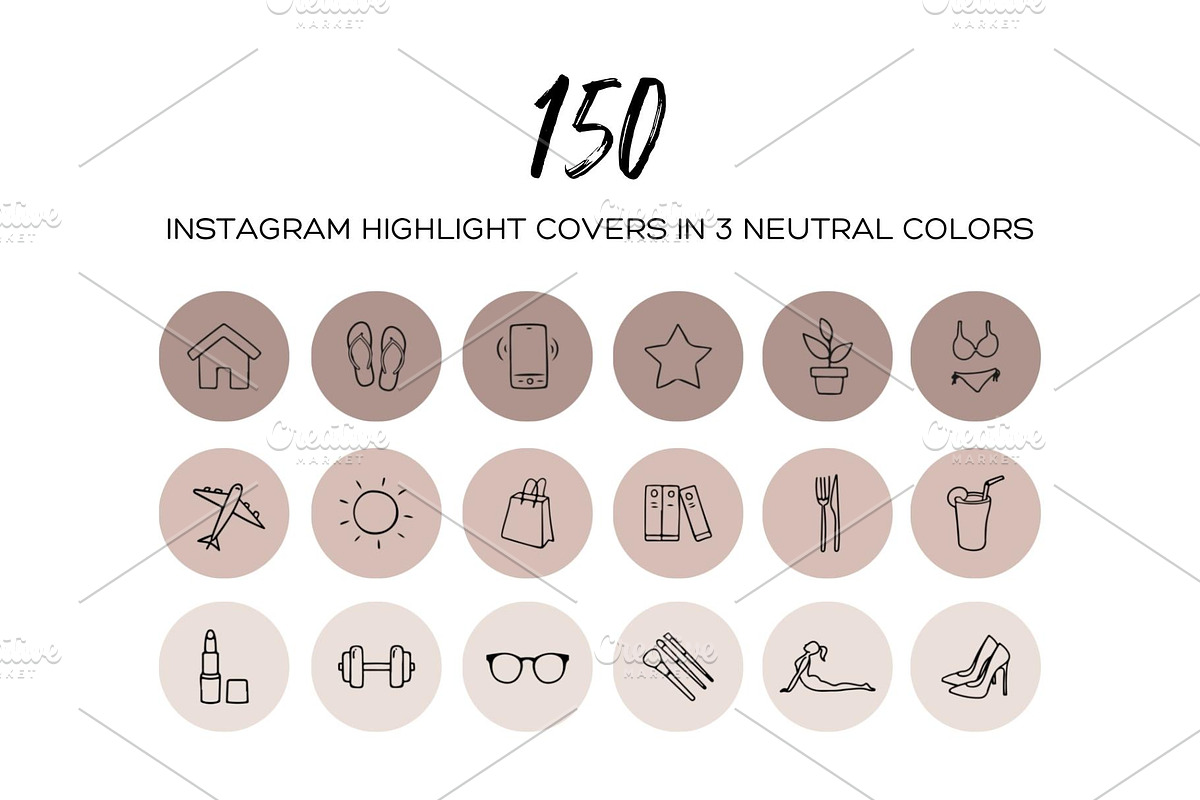 150 Neutral Highlight Covers, an Icon by Eike Creative (Photo 3 of 7)