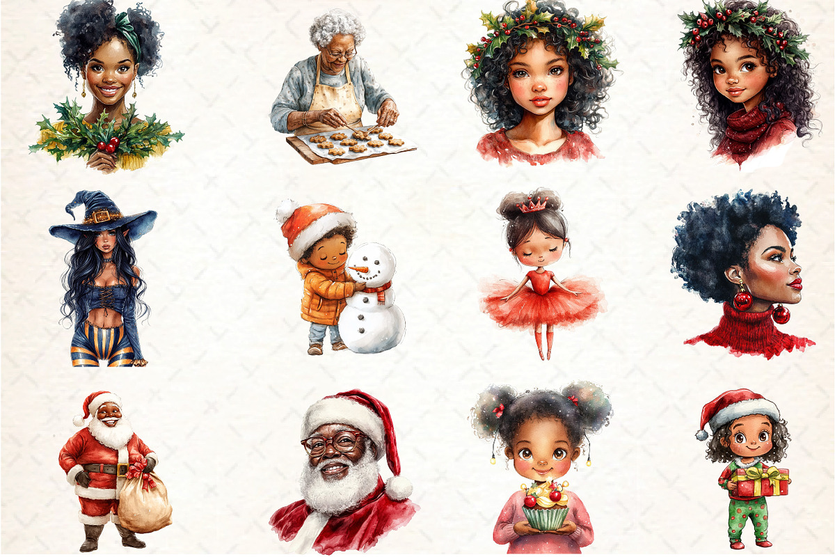 Antique Nordic Chirstmas Day Clipart, an Illustration by DreamCafeArt (Photo 4 of 7)