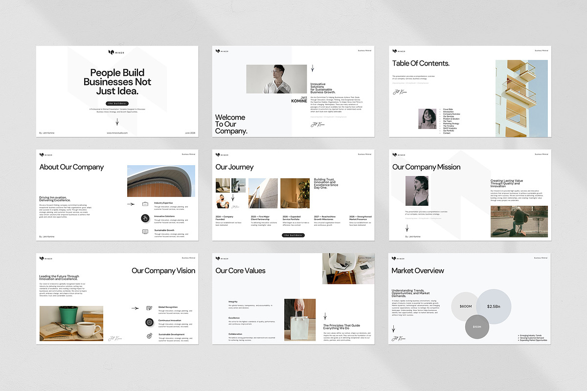 Minimal Business Plan Template, a Presentation Template by evgenystudio (Photo 6 of 8)