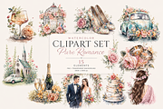22Watercolor Wedding Clipart PNG Set, an Illustration by Jalina Clipart Studio (Thumbnail 1 of 8)