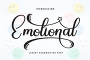 Emotional | Script Font, a Handwritten Font by Scratchones (Thumbnail 1 of 9)