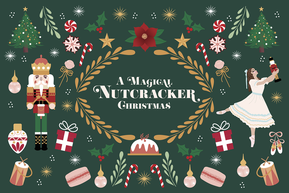 Nutcracker Christmas Clipart, an Illustration by The Audacious Brush (Photo 1 of 9)