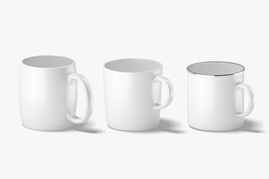 18 Ceramic Mugs 3D Model