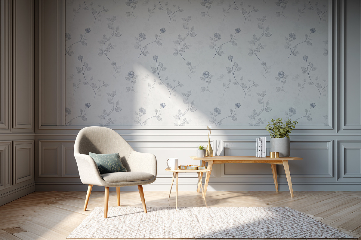 Floral Blue Toile Seamless Patterns, a Pattern Graphic by Olya Creative (Photo 11 of 18)
