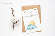 Watercolor Summer Sky Clipart, an Object Graphic by OrangePeafowlArt (Thumbnail 7 of 8)