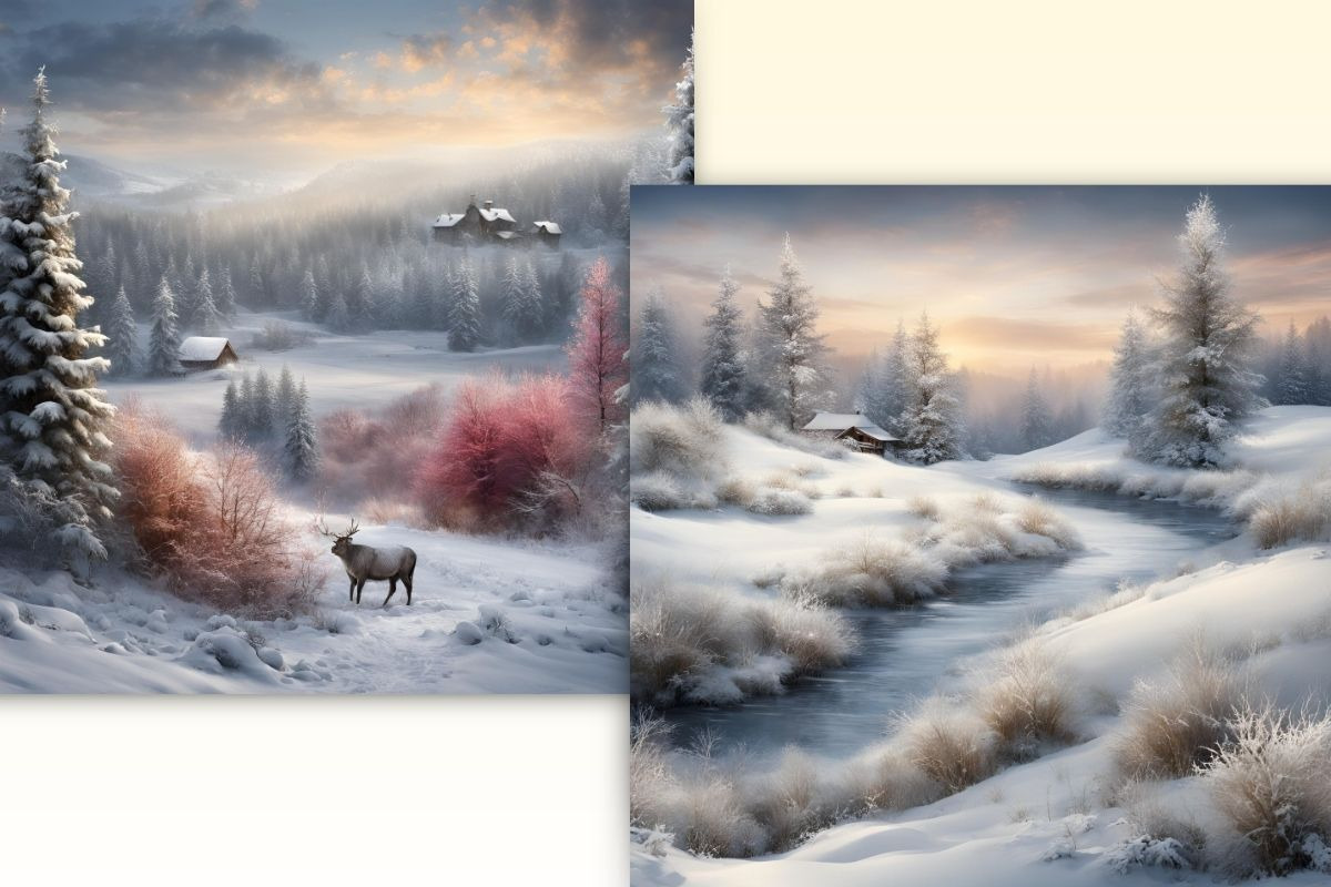 Winters Landscape Backgrounds, a Background Graphic by Catchy Ideaz (Photo 2 of 3)