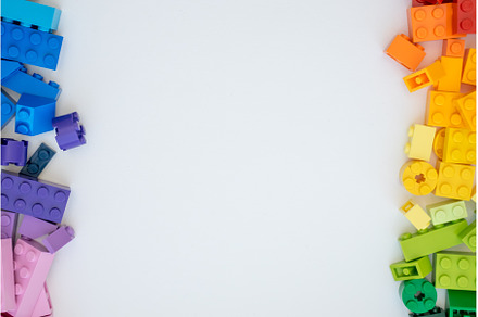 Plastick constructor cubes on white, a School & Education Photo by Voodz_shop