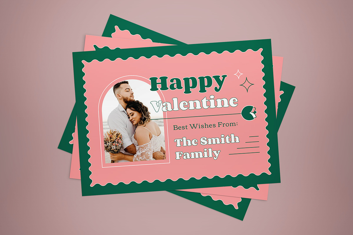 Valentine Greeting Card, a Card Template by graphicook (Photo 1 of 3)