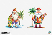 Summer Christmas Santa Claus, an Illustration by Gemstone (Thumbnail 4 of 12)