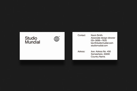 Business cards template: S. Mundial
