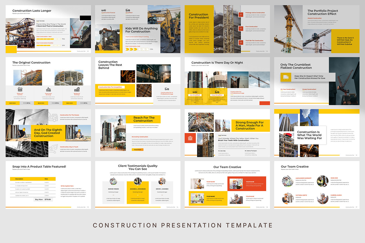 Construction Presentation Template, a Presentation Template by ...