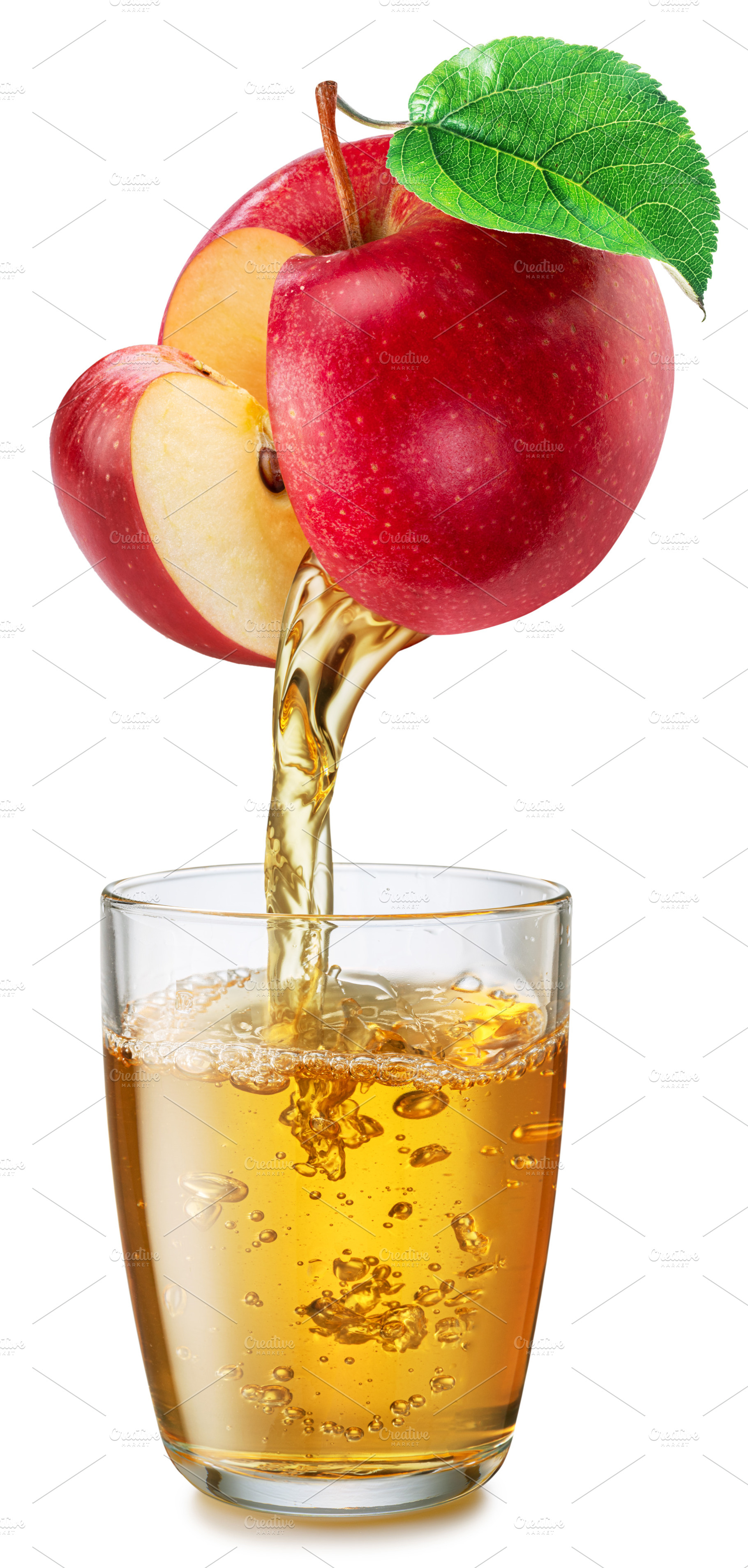 Glass of apple juice and juice, a Food & Drink Photo by Volff