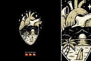Tropical Heart Beach Illustration, an Object Illustration by Decoconio Design (Thumbnail 1 of 3)