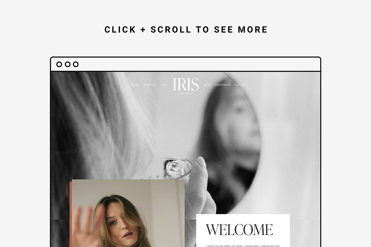 Squarespace 7.1 Template: Iris, a Squarespace Template by Big Cat Creative (Photo 2 of 4)