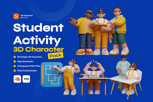 Student Activity 3D Characters