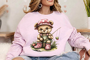 Whimsical Bear Fishing Summer Clipar, a Seasonal Illustration by Canvas Craft (Thumbnail 4 of 7)
