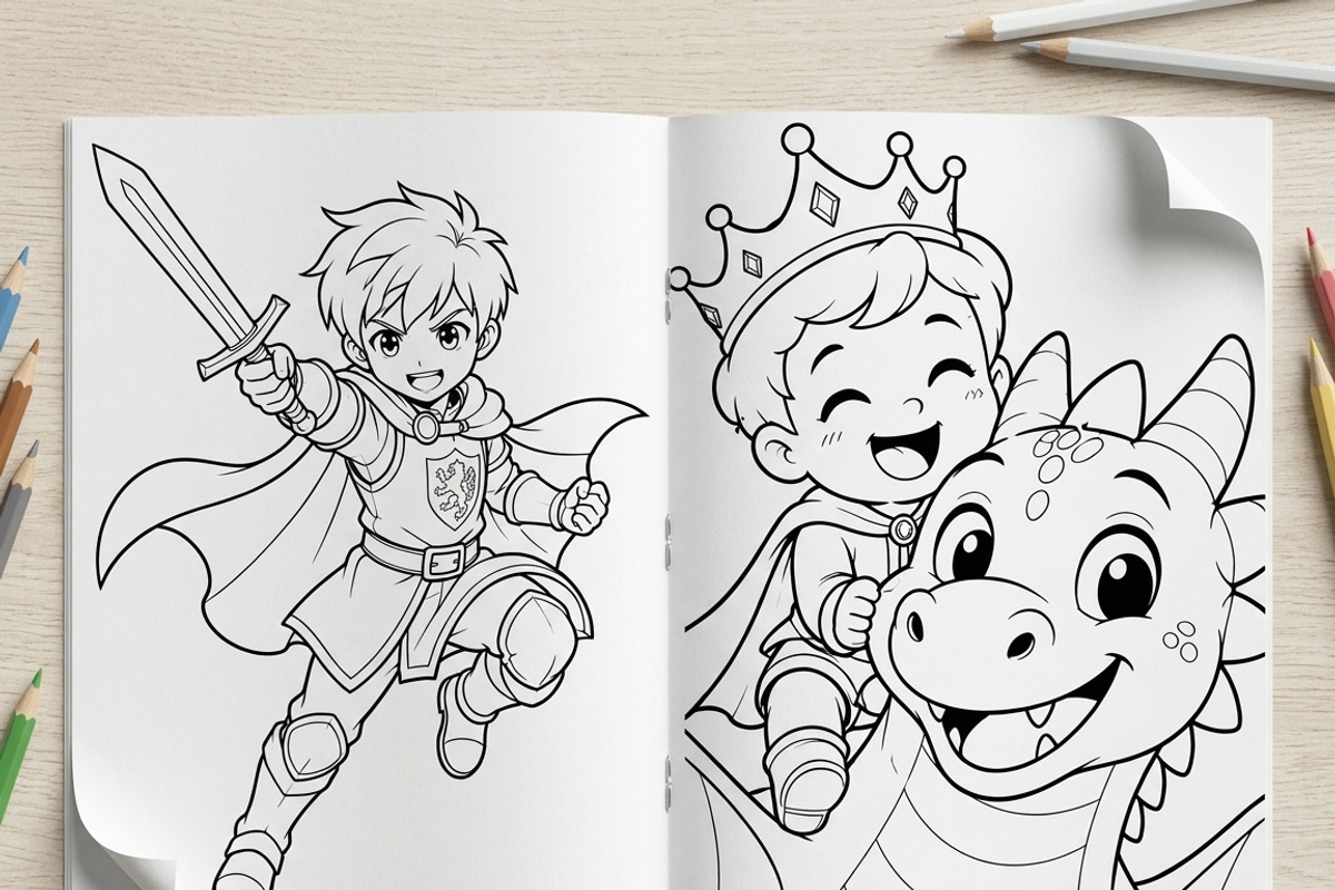 Magical Princess Coloring Book Vol46, a Person Illustration by ikarifq shop (Photo 3 of 7)
