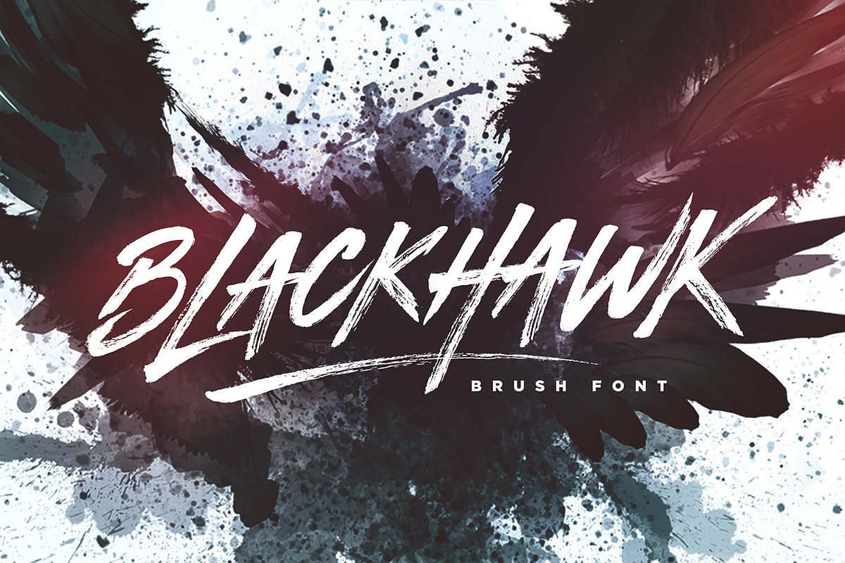 BLACKHAWK Brush Font